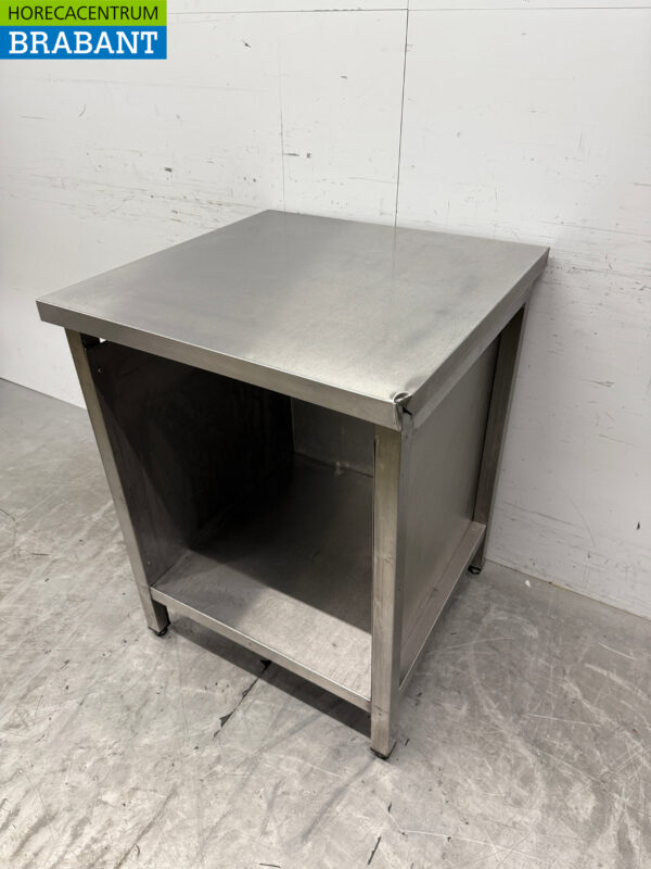 Edelstahl-Arbeitstisch mit Unterregal 70 x 70 x 90 cm Catering – Bild 2