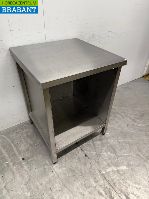 Edelstahl-Arbeitstisch mit Unterregal 70 x 70 x 90 cm Catering – Bild 3
