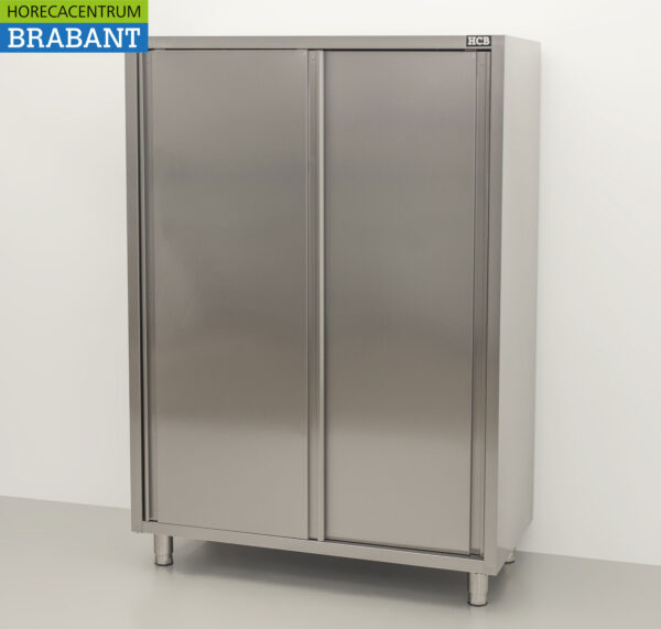 Edelstahl HCB Speiseschrank Arbeitsschrank 2 Schiebetüren Premium-line 120 cm Catering – Bild 2