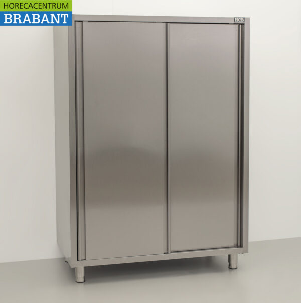 Edelstahl HCB Speiseschrank Arbeitsschrank 2 Schiebetüren Premium-line 120 cm Catering – Bild 3