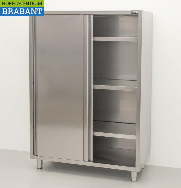 Edelstahl HCB Speiseschrank Arbeitsschrank 2 Schiebetüren Premium-line 120 cm Catering – Bild 4