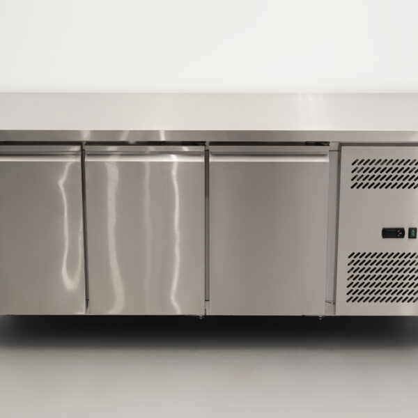 Edelstahl Gefriertruhe Werkbank 3 Türen 1/1 Gastronorm 179,5 cm Catering