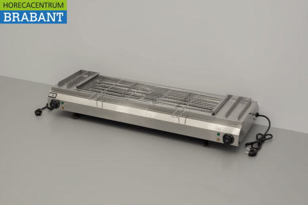 Edelstahl Grill Sategrill Barbecue Grill Wassergrill 110 cm 2 x 230V Horeca – Bild 2