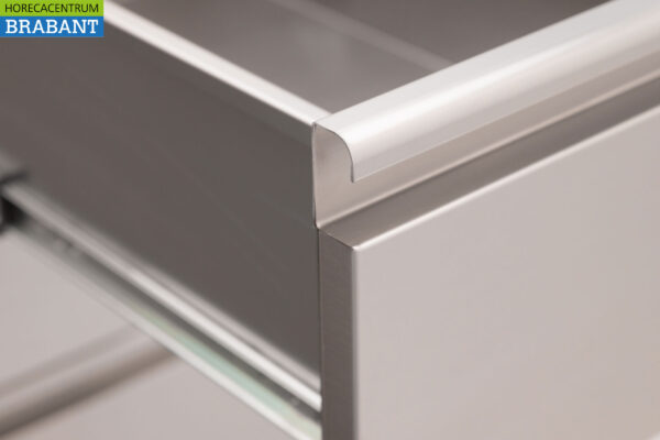 HCB Edelstahl Polyethylen PE Arbeitsschrank Schrank Schneidetisch 2 Flügeltüren 3 Schubladen 140 cm Gastronomie Metzgerei – Bild 8