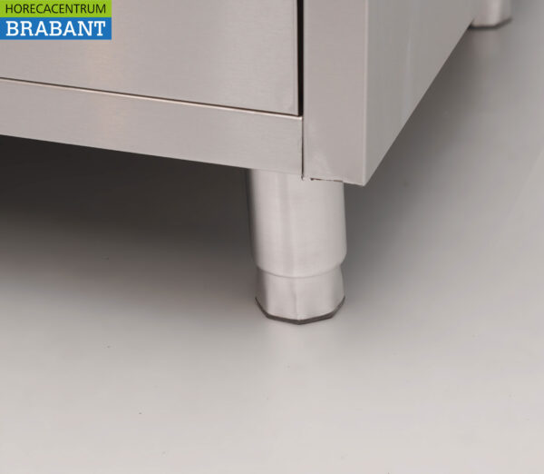 HCB Edelstahl Polyethylen PE Arbeitsschrank Schrank Schneidetisch 2 Flügeltüren 3 Schubladen 140 cm Gastronomie Metzgerei – Bild 10