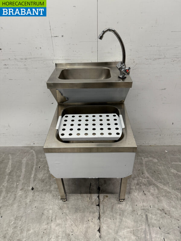 Edelstahl Doppelspüle Spüle Kombiarmatur 50 cm Catering