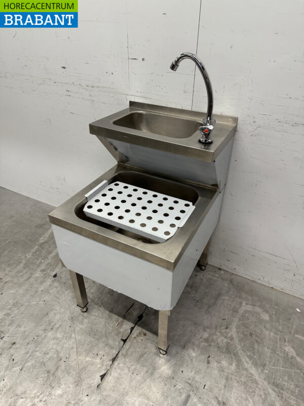 Edelstahl Doppelspüle Spüle Kombiarmatur 50 cm Catering – Bild 2