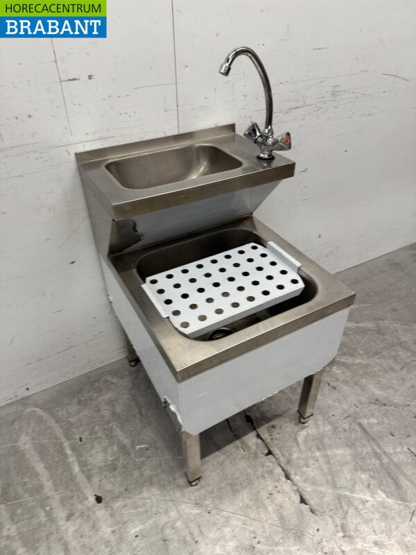 Edelstahl Doppelspüle Spüle Kombiarmatur 50 cm Catering – Bild 3