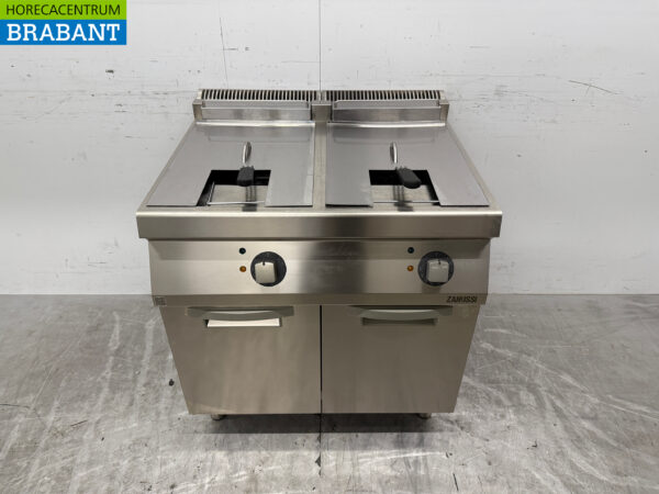 Zanussi Doppelfritteuse aus Edelstahl 2 x 15 Liter 400V Bj. 2022 Verpflegung