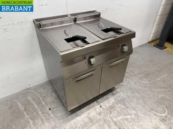 Zanussi Doppelfritteuse aus Edelstahl 2 x 15 Liter 400V Bj. 2022 Verpflegung – Bild 3