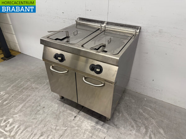 Edelstahl Electrolux Doppelfritteuse 2 x 15 Liter GAS Catering – Bild 2