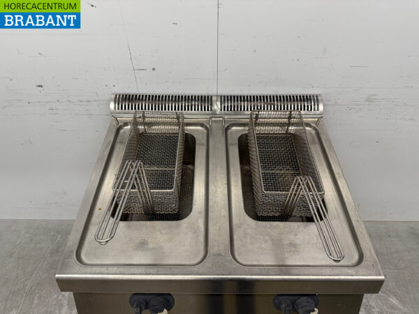 Edelstahl Electrolux Doppelfritteuse 2 x 15 Liter GAS Catering – Bild 4