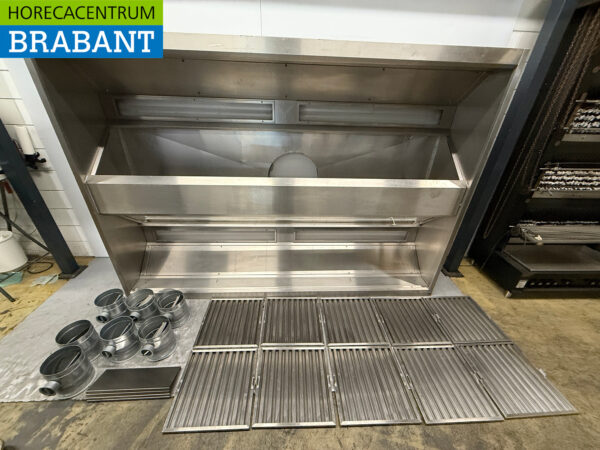 Dunstabzugshaube aus Edelstahl Inselhaube 290 x 200 x 60 cm 230V Horeca
