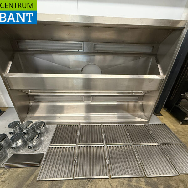 Dunstabzugshaube aus Edelstahl Inselhaube 290 x 200 x 60 cm 230V Horeca