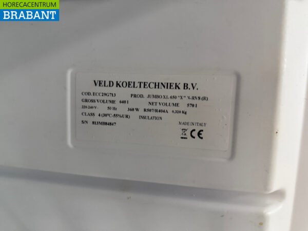 Jumbo-Gefrierschrank aus Edelstahl 640 Liter 230V Horeca – Bild 5