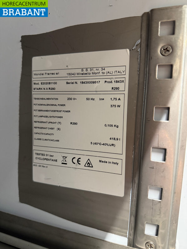 Mondial Gefrierschrank aus Edelstahl 418,9 Liter 230V Horeca – Bild 5