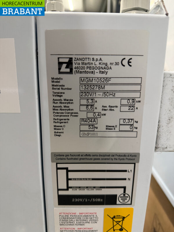 Zanotti Kühlmöbel Einsatz Monoblock Wandgerät 6 m3 230V Horeca – Bild 5