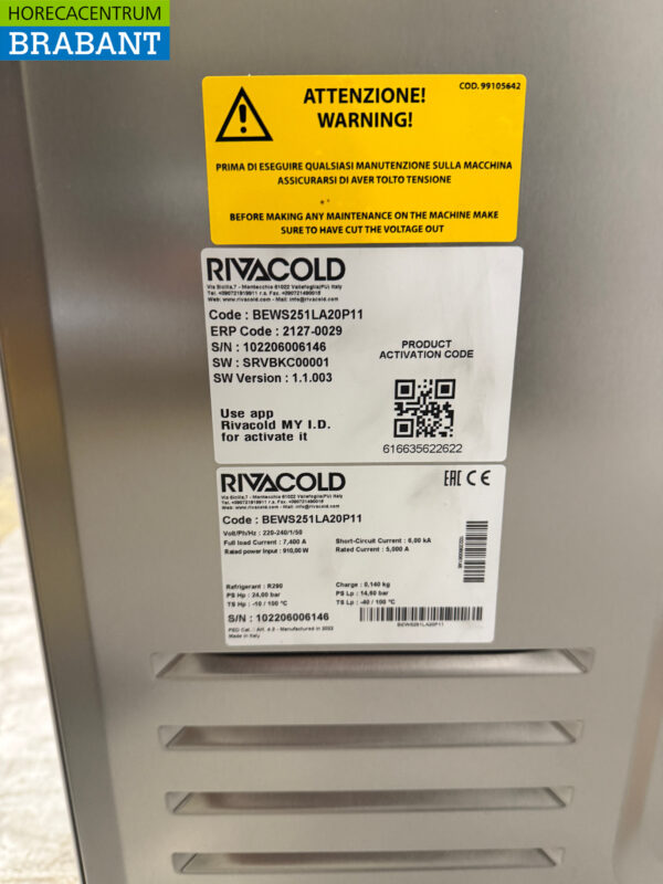 Edelstahl Combisteel/Rivacold Gefrierzelleneinheit Gefrierzelleneinschub Monoblock Oberschrank 7,4 m3 400V Horeca – Bild 5