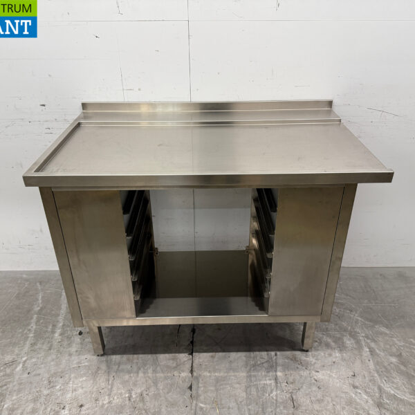 Edelstahl Abtropftisch T.B.V. Durchschiebbarer Geschirrspüler 114,5 x 70,5 x 93 cm Horeca