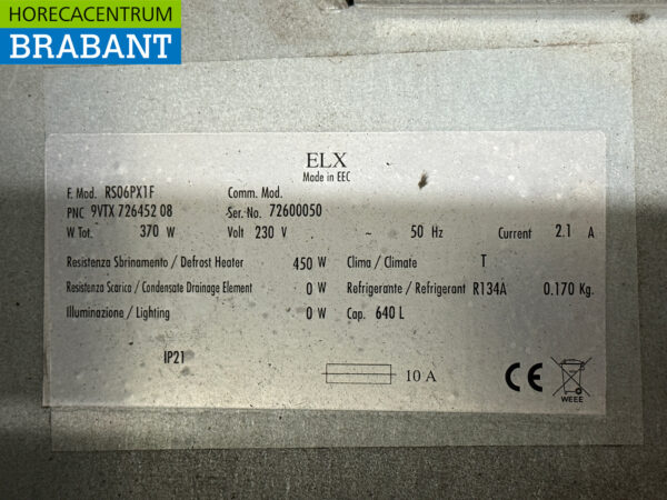 Edelstahl Zanussi Kühlschrank 640 Liter 230V Horeca – Bild 5