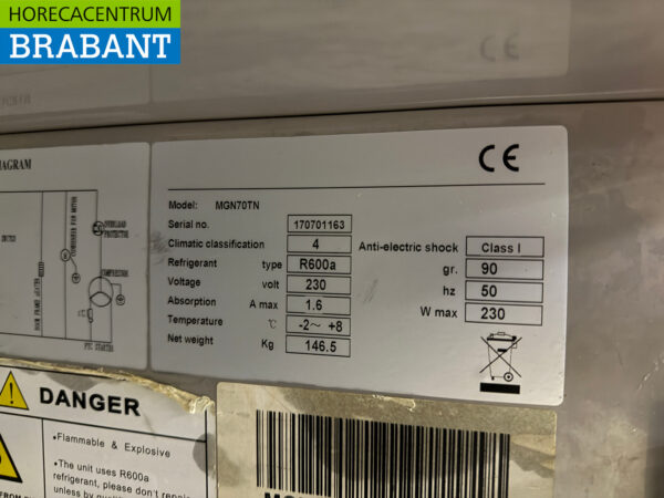 Edelstahl Maxxfrost Kühlschrank 600 Liter 230V Horeca – Bild 5