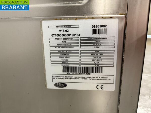 Edelstahl Maxima Geschirrspüler 230V Horeca – Bild 6