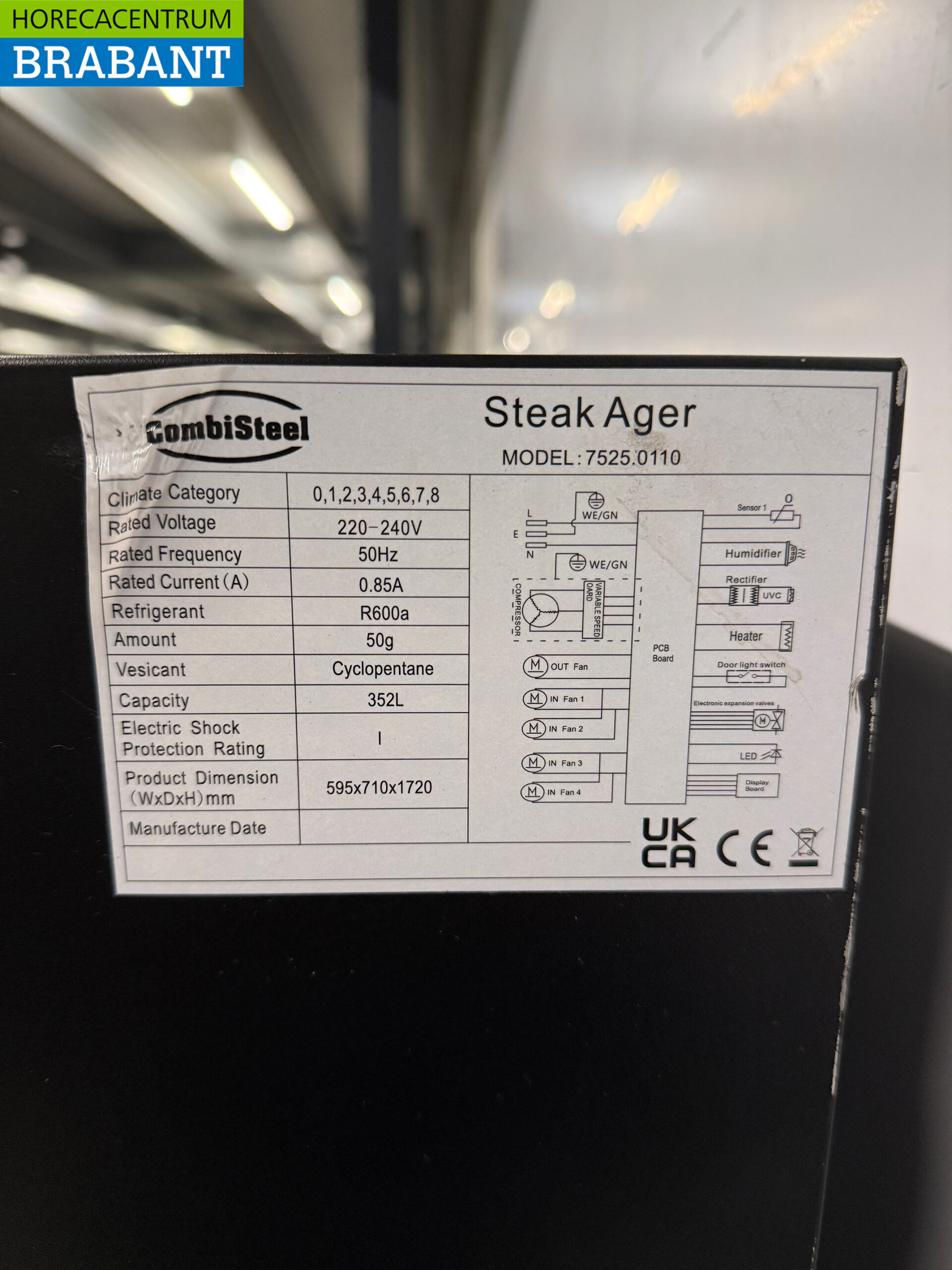 Edelstahl Combisteel Dry Age Schrank 230V Horeca – Bild 5