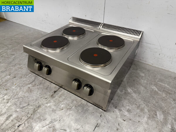 Zanussi 4-Flammen-Elektroherd aus Edelstahl 80 cm 400V Horeca – Bild 2