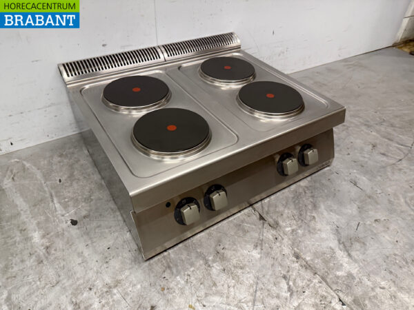 Zanussi 4-Flammen-Elektroherd aus Edelstahl 80 cm 400V Horeca – Bild 3