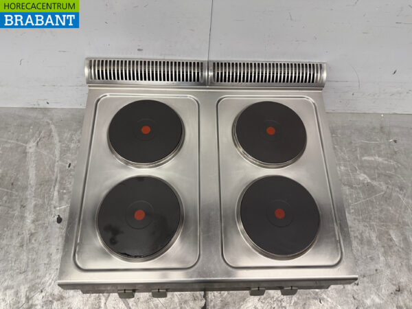 Zanussi 4-Flammen-Elektroherd aus Edelstahl 80 cm 400V Horeca – Bild 4