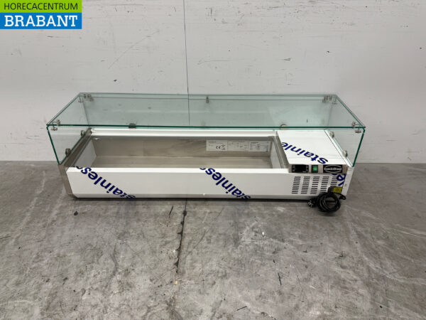 Edelstahl Combisteel Thekenvitrine Kühlvitrine saladière 5 x 1/3 GN 140 cm Horeca