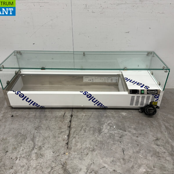 Edelstahl Combisteel Thekenvitrine Kühlvitrine saladière 5 x 1/3 GN 140 cm Horeca