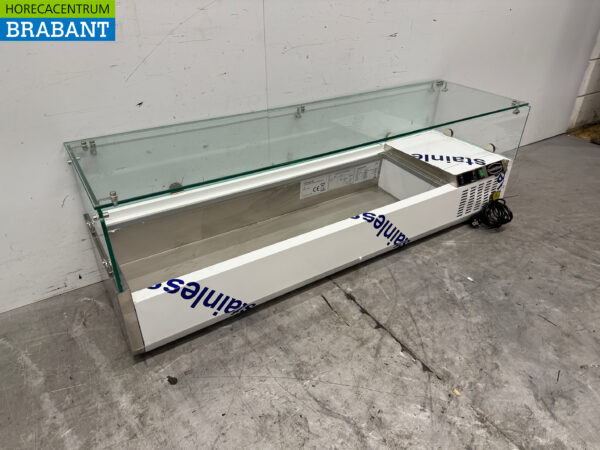 Edelstahl Combisteel Thekenvitrine Kühlvitrine saladière 5 x 1/3 GN 140 cm Horeca – Bild 3