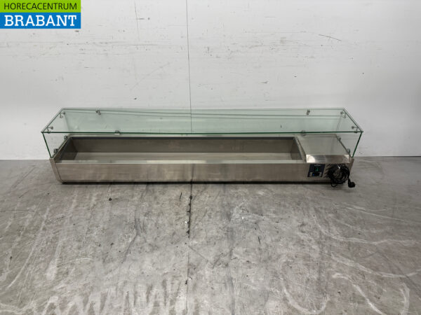 Edelstahl Ecofrost Thekenvitrine Thekenvitrine saladière 10 x 1/4 GN 200 cm Horeca