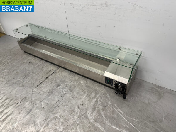 Edelstahl Ecofrost Thekenvitrine Thekenvitrine saladière 10 x 1/4 GN 200 cm Horeca – Bild 2