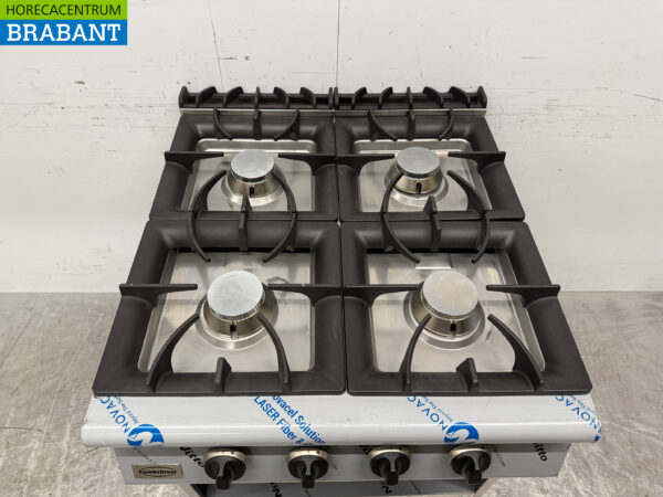 Combisteel 4-Flammen-Gasherd aus Edelstahl 80 cm GAS Horeca – Bild 4