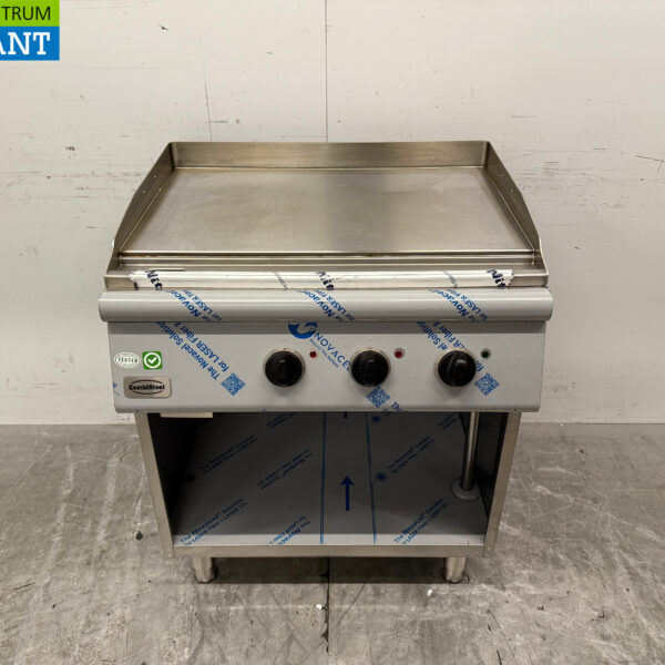 Combisteel Glatte Grillplatte aus Edelstahl 80 cm 400V Horeca
