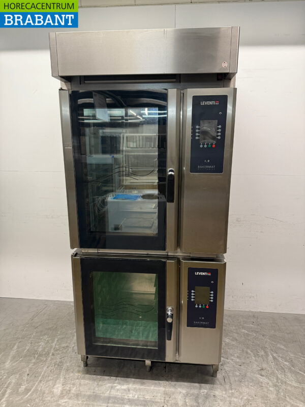 Leventi Edelstahl-Backofen Heißluftofen mit Feuchtigkeitszufuhr 16 x 60/40cm 400V Catering Bäckerei
