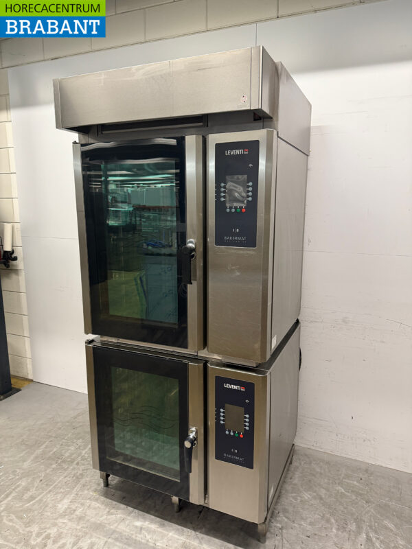 Leventi Edelstahl-Backofen Heißluftofen mit Feuchtigkeitszufuhr 16 x 60/40cm 400V Catering Bäckerei – Bild 2