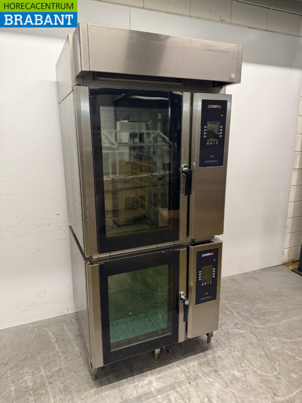 Leventi Edelstahl-Backofen Heißluftofen mit Feuchtigkeitszufuhr 16 x 60/40cm 400V Catering Bäckerei – Bild 3
