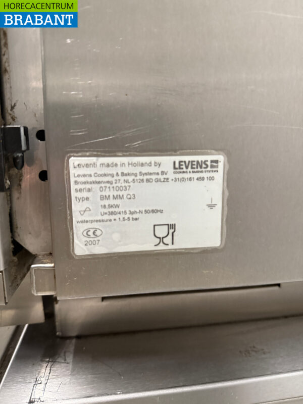 Leventi Edelstahl-Backofen Heißluftofen mit Feuchtigkeitszufuhr 16 x 60/40cm 400V Catering Bäckerei – Bild 6
