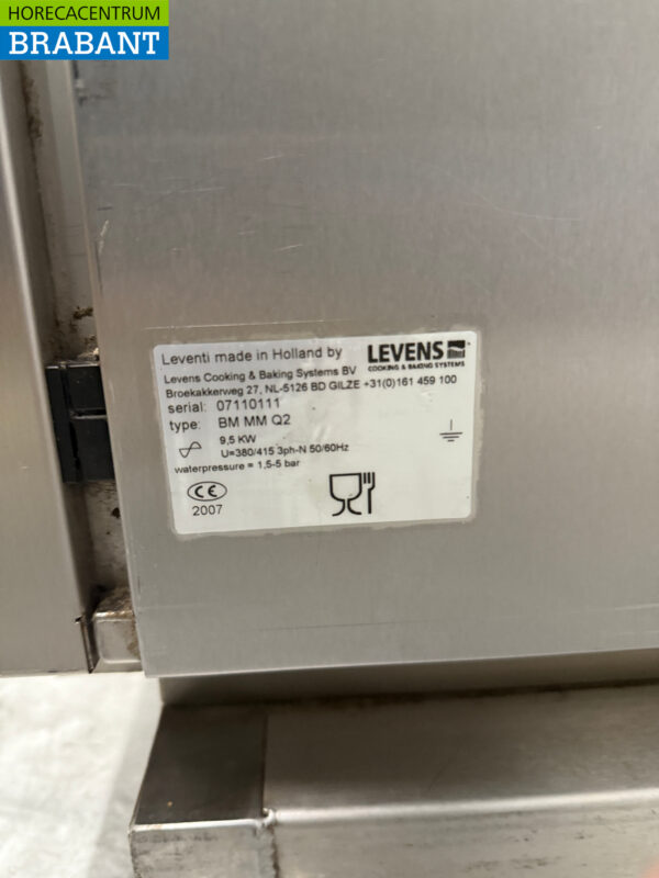 Leventi Edelstahl-Backofen Heißluftofen mit Feuchtigkeitszufuhr 16 x 60/40cm 400V Catering Bäckerei – Bild 7