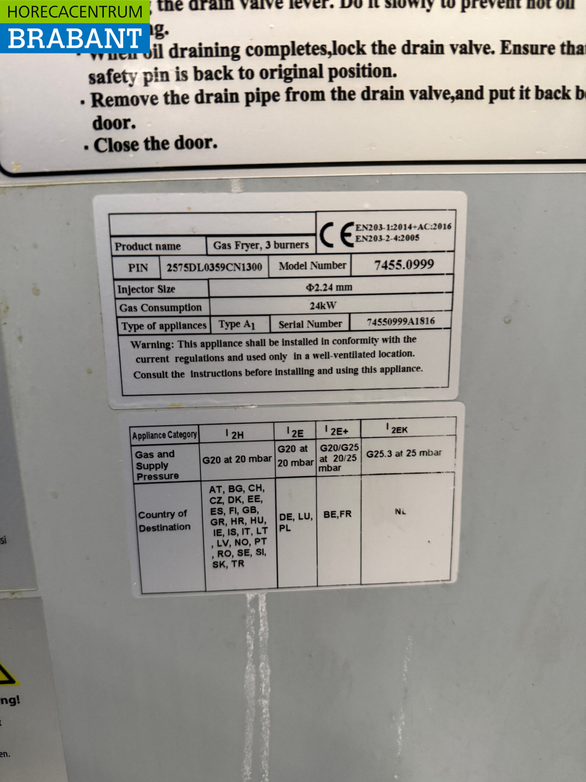 Combisteel Fritteuse aus Edelstahl 21 Liter GAS Catering – Bild 6