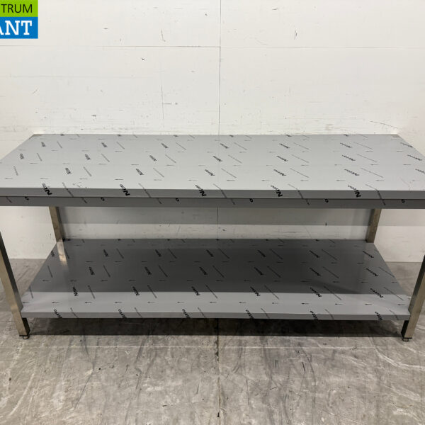 Edelstahl-Arbeitstisch mit Ablage 200 x 70 x 86,5 cm Catering