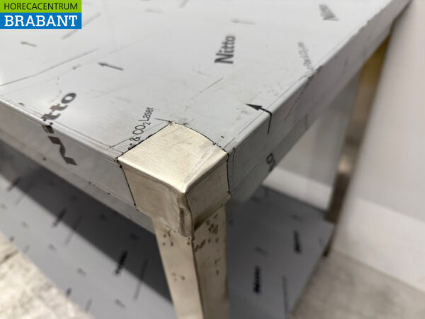 Edelstahl-Arbeitstisch mit Ablage 200 x 70 x 86,5 cm Catering – Bild 5