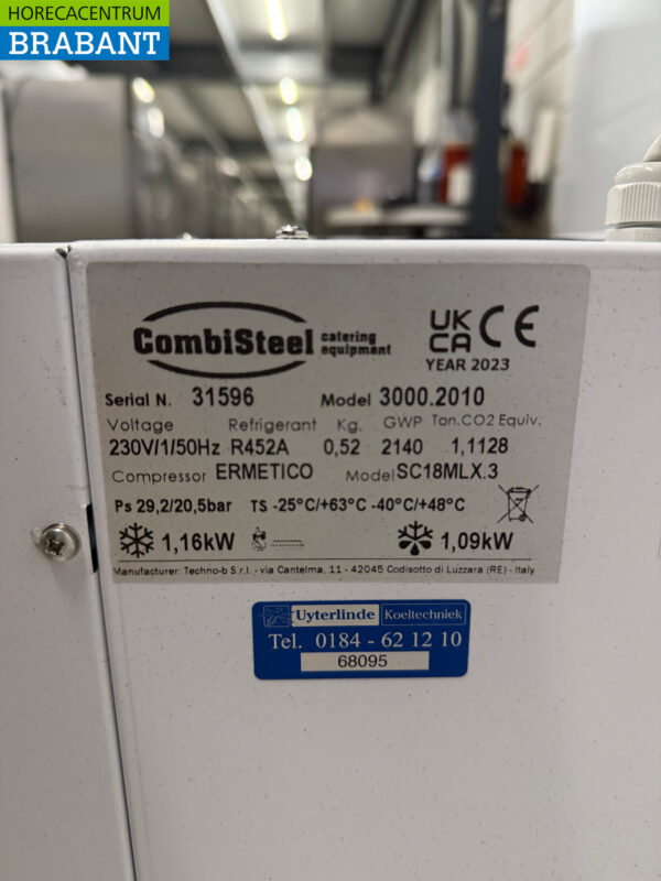 Combisteel Kühlmöbel Einsatz Monoblock Wandgerät 14.1 m3 230V Horeca – Bild 5