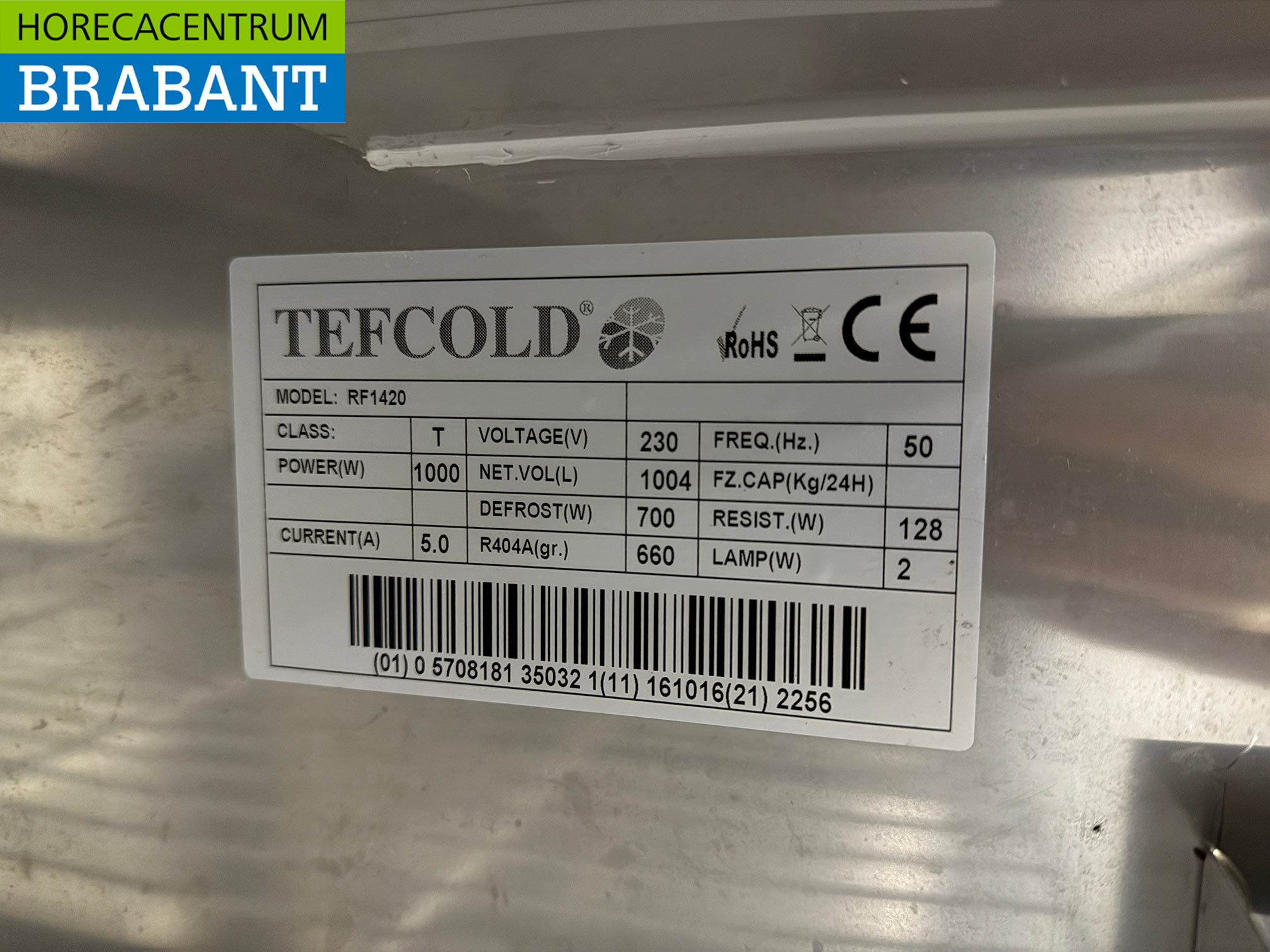 Tefcold Doppeltür-Gefrierschrank aus Edelstahl 1004 Liter Mobil 230V Horeca – Bild 5