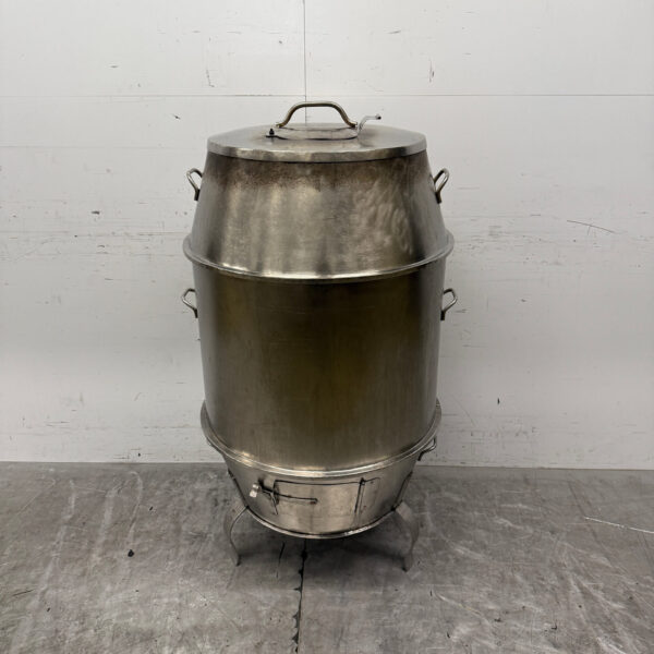 Edelstahl Räucherfass Räucherofen Peking-Ente 70 cm Horeca