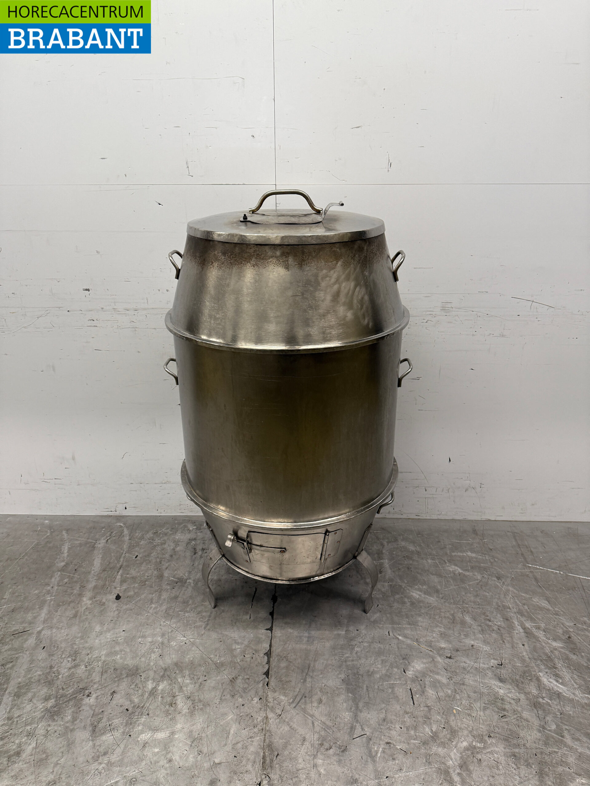 Edelstahl Räucherfass Räucherofen Peking-Ente 70 cm Horeca