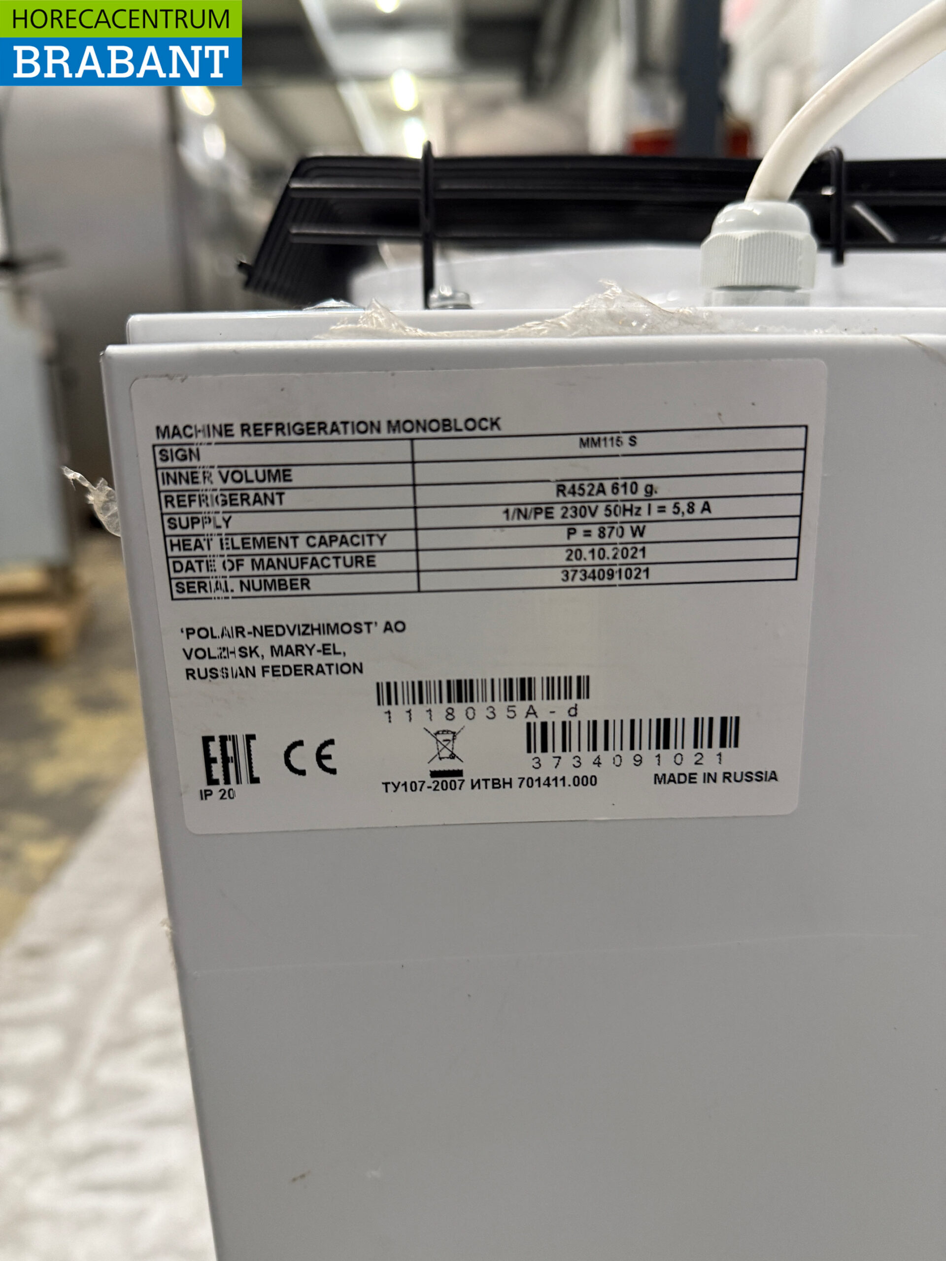 Combisteel Kühlgerät Monoblock Wandgerät 8.3 m3 230V Horeca – Bild 5